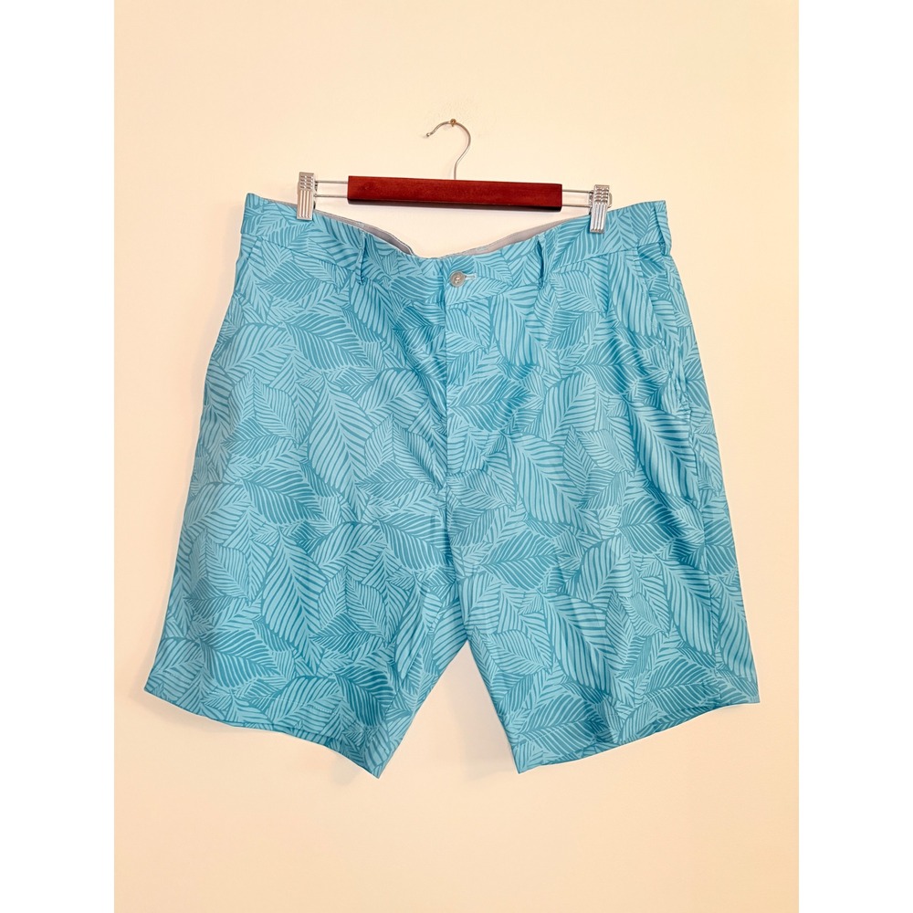 Walter Hagen 11 Mens Golf Shorts‎ 42 Blue Tropical Performance Flat Front